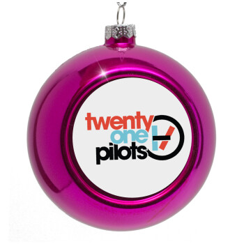 Twenty one pilots, Purple Christmas tree ornament bauble 8cm