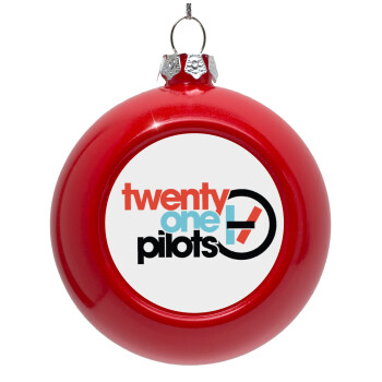 Twenty one pilots, Red Christmas tree ornament bauble 8cm
