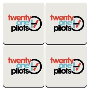 Twenty one pilots, ΣΕΤ 4 Σουβέρ ξύλινα τετράγωνα (9cm)