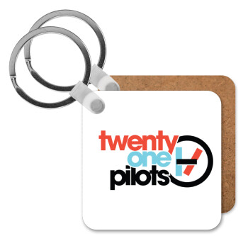 Twenty one pilots, Μπρελόκ Ξύλινο τετράγωνο MDF