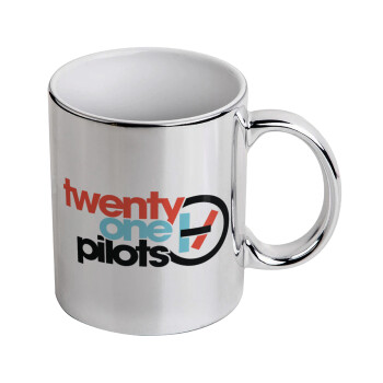 Twenty one pilots, Mug ceramic, silver mirror, 330ml