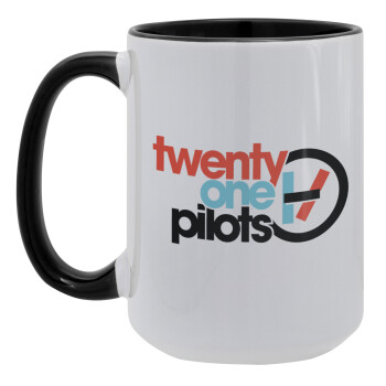 Twenty one pilots, Κούπα Mega 15oz, κεραμική Μαύρη, 450ml