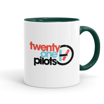 Twenty one pilots, Mug colored green, ceramic, 330ml