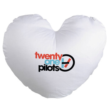 Twenty one pilots, Μαξιλάρι καναπέ καρδιά 40x40cm περιέχεται το  γέμισμα