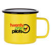 Metallic enamel MATT Yellow cup 360ml