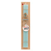 Easter Set, wooden keychain & aromatic flat Easter candle (30cm) (TURQUOISE)