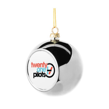 Twenty one pilots, Χριστουγεννιάτικη μπάλα δένδρου Ασημένια 8cm