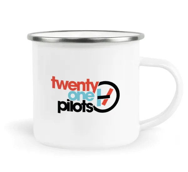 Twenty one pilots — Metallic enamel cup white 360ml