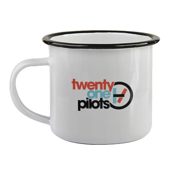 Twenty one pilots — Enamel mug with black rim, 360ml