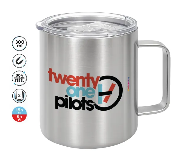 Twenty one pilots — Double-walled stainless steel mug 300ml with temperature-retaining lid