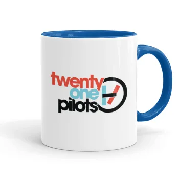 Twenty one pilots, Κούπα χρωματιστή μπλε, κεραμική, 330ml