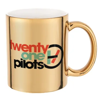 Twenty one pilots, Κούπα κεραμική, χρυσή καθρέπτης, 330ml