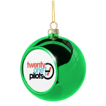 Twenty one pilots, Green Christmas tree ornament ball 8cm