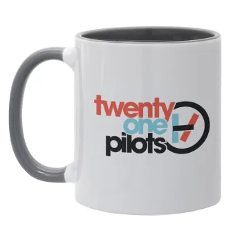 Twenty one pilots, Κούπα χρωματιστή γκρι, κεραμική, 330ml