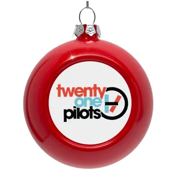 Twenty one pilots, Red Christmas tree ornament bauble 8cm