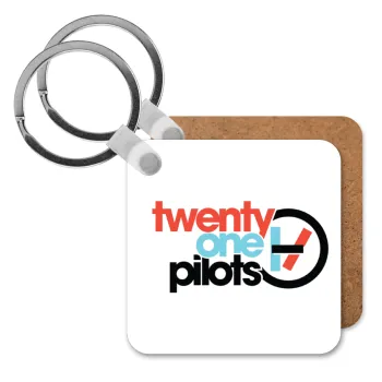 Twenty one pilots, Μπρελόκ Ξύλινο τετράγωνο MDF