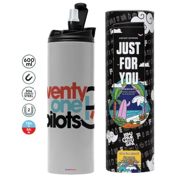 Twenty one pilots, Tumbler stainless steel GREY 600ml