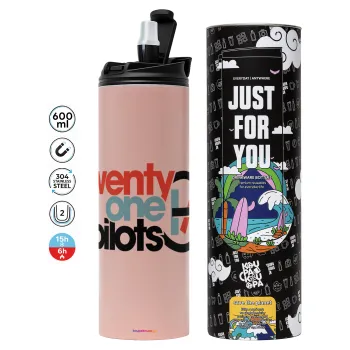 Twenty one pilots, Tumbler stainless steel PINK 600ml