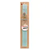 Easter Set, wooden keychain & aromatic flat Easter candle (30cm) (TURQUOISE)