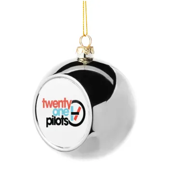 Twenty one pilots, Silver 8cm Christmas tree ball ornament
