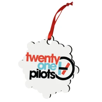 Twenty one pilots, Στολίδι Χριστουγεννιάτικο στολίδι snowflake ξύλινο 7.5cm