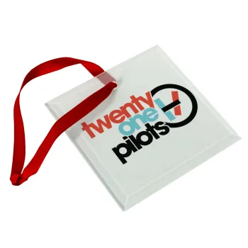 Twenty one pilots, Christmas ornament, glass square ornament 9x9cm