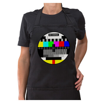 No signal, Ποδιά μακριά Σεφ ολόσωμη με τσέπες Μαύρη (ΕΝΗΛΙΚΩΝ)