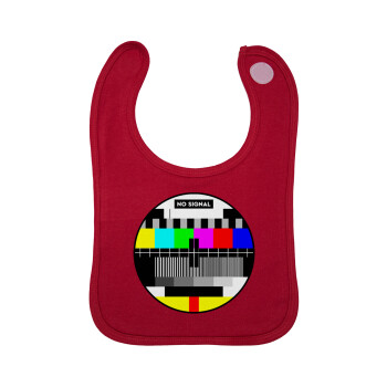 No signal, Σαλιάρα με Σκρατς Κόκκινη 100% Organic Cotton (0-18 months)