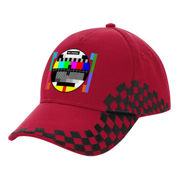 No signal, Καπέλο Ενηλίκων Ultimate ΚΟΚΚΙΝΟ/ΜΑΥΡΟ RACING με Σκρατς, (100% ΒΑΜΒΑΚΕΡΟ DRILL, ΕΝΗΛΙΚΩΝ, UNISEX, ONE SIZE)