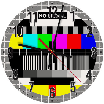 No signal, Ρολόι τοίχου ξύλινο (30cm)