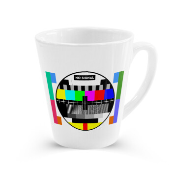 No signal, Κούπα κωνική Latte Λευκή, κεραμική, 300ml