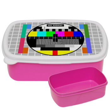 No signal, ΡΟΖ παιδικό δοχείο φαγητού (lunchbox) πλαστικό (BPA-FREE) Lunch Βox M18 x Π13 x Υ6cm