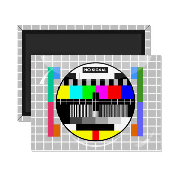 No signal, Ορθογώνιο μαγνητάκι ψυγείου διάστασης 9x6cm