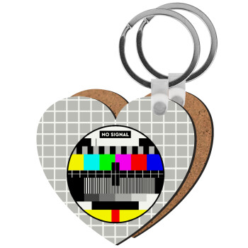 No signal, Μπρελόκ Ξύλινο καρδιά MDF