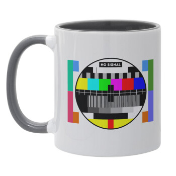 No signal, Κούπα χρωματιστή γκρι, κεραμική, 330ml