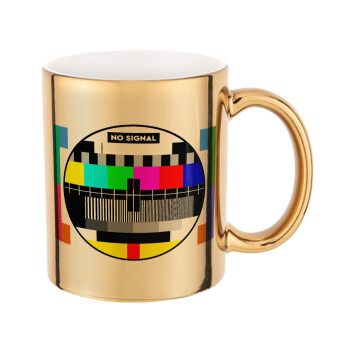 No signal, Mug ceramic, gold mirror, 330ml