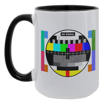 No signal, Κούπα Mega 15oz, κεραμική Μαύρη, 450ml