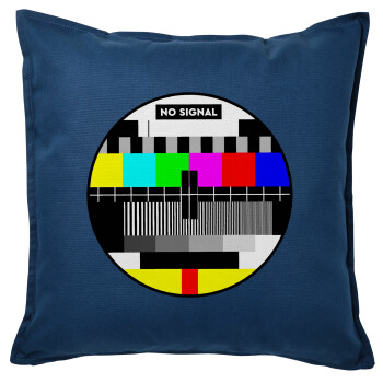 No signal, Sofa cushion Blue 50x50cm includes filling