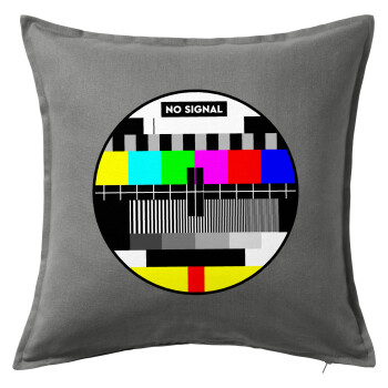 No signal, Sofa cushion Grey 50x50cm includes filling