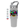 GREY color, 890ml (30oz) stainless Steel Tumbler with Handle