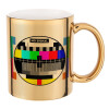Mug ceramic, gold mirror, 330ml