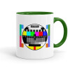 Mug colored green, ceramic, 330ml