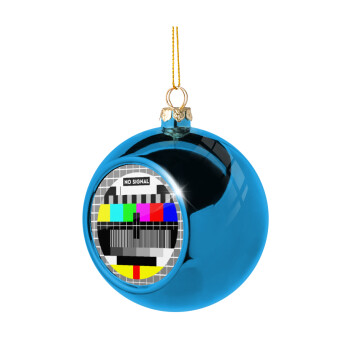 No signal, Χριστουγεννιάτικη μπάλα δένδρου Μπλε 8cm