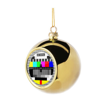 No signal, Χριστουγεννιάτικη μπάλα δένδρου Χρυσή 8cm