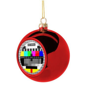 No signal, Χριστουγεννιάτικη μπάλα δένδρου Κόκκινη 8cm
