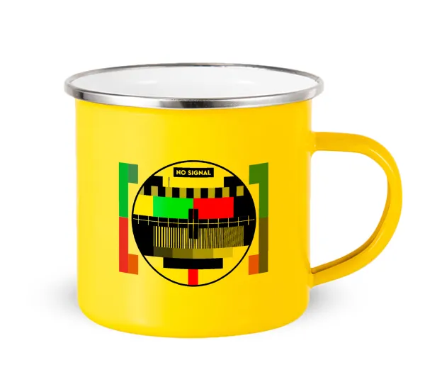 No signal — Yellow Enamel Metallic Cup 360ml