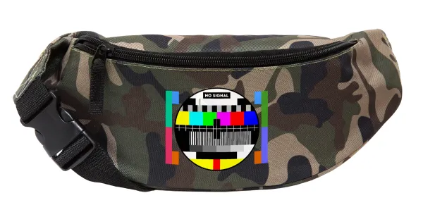 No signal — Unisex waist bag (banana) in Jungle camouflage color with 2 pockets