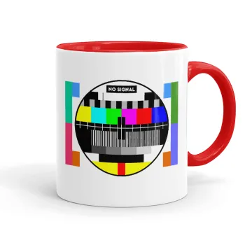 No signal, Mug colored red, ceramic, 330ml