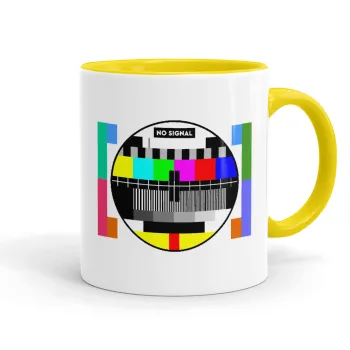 No signal, Mug colored yellow, ceramic, 330ml