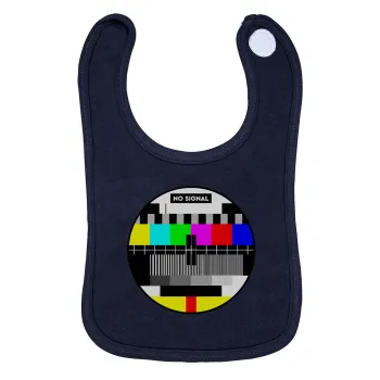 No signal, Σαλιάρα με Σκρατς 100% Organic Cotton Μπλε (0-18 months)